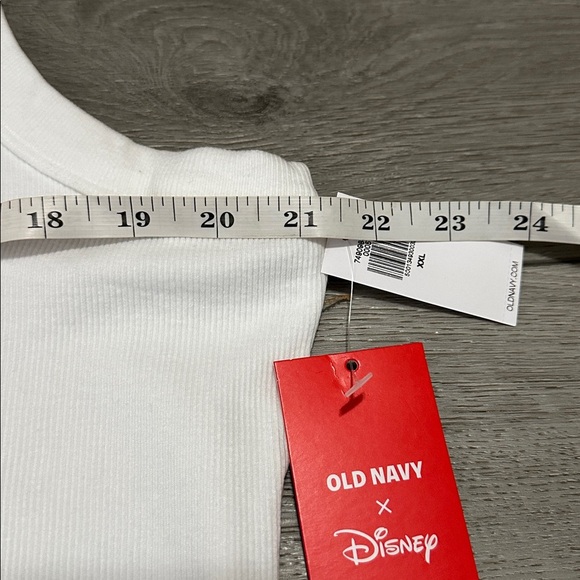 NWT Disney Mickey Mouse ribbed White Tank Top with Patriotic Mickey size XXL - Picture 5 of 8